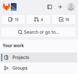 NRAO Gitlab Navigation