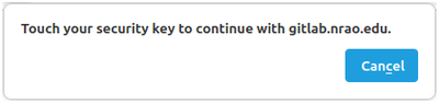 NRAO Gitlab U2F login