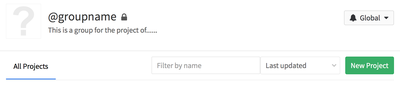 Gitlab group projects