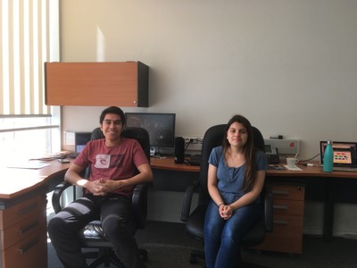 Michel Maluenda and Valentina Zagal, Summer 2017 interns.