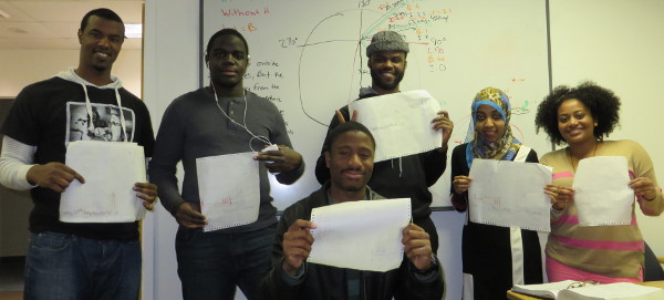 GBT GRAD-MAP students are pictured with the results of their data analyses