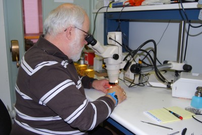 Skip Thacker Inspects ALMA Amplifiers, March 2010