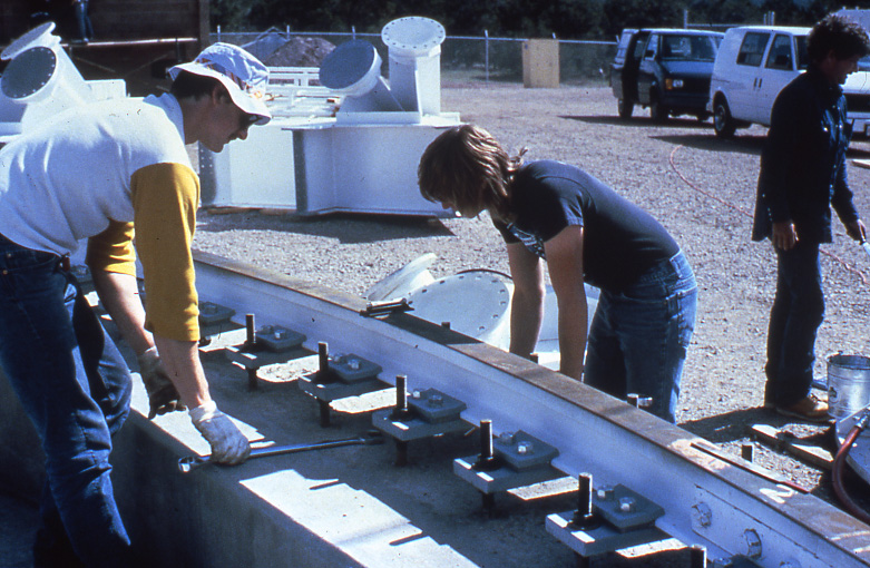 Setting Pie Town Antenna Azimuth Track, 1986